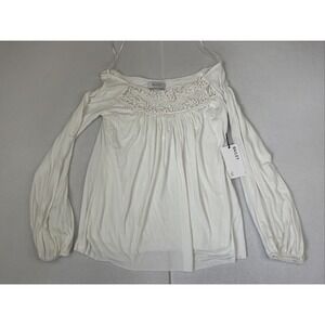 $158 BAILEY 44 Immortal Top Womens Size Medium White Spandex Sheer Lace
